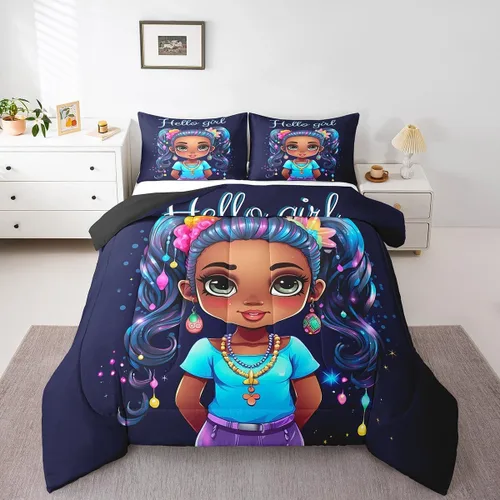 Miniatura 69 de Erosebridal Juego de ropa de cama de princesa de ballet, tamaño Queen, juego de edredón de 3 piezas para niñas bailarinas de ballet, lindo juego
