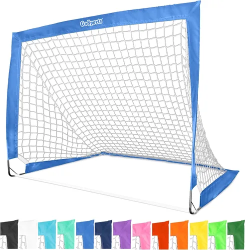 GoSports - Arcos de fútbol portátiles para niños, 13 opciones de color, elige 4 x 3 pies o 6 x 4 pies, redes desplegables de tono de equipo para