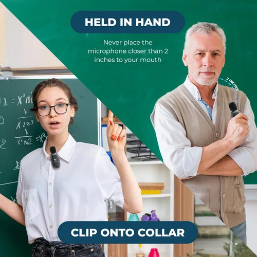 Miniatura 3 de WinBridge - Amplificador de voz inalámbrico para profesores, sistema de micrófono de solapa que ahorra tu voz, sistema PA portátil de 15 W
