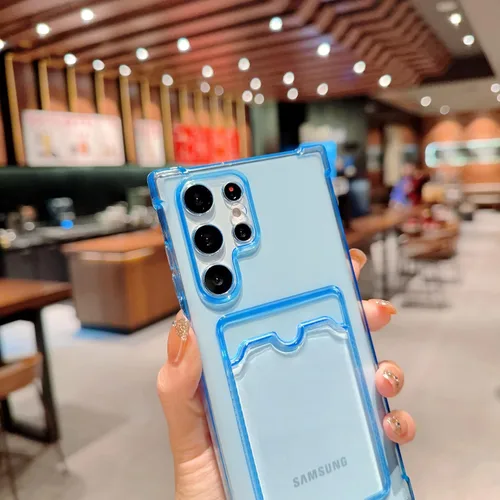 Miniatura 25 de Tuokiou Funda para Samsung Galaxy A14 5G, Fundas Protectoras Transparentes con Ranura para Tarjetas, Funda Cartera de TPU Suave Ajustada Resistente