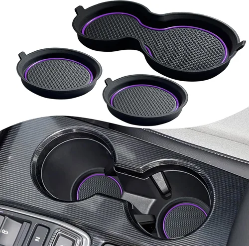 Miniatura 9 de Accesorios para Honda Civic 2022 2023 2024 2025 2026 11ª Generación Sedán Inserto de Portavasos Forro de Consola Central Alfombrillas de Ranuras