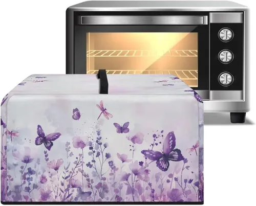 Miniatura 32 de Cubierta para horno de microondas a prueba de polvo, para encimera, freidora de aire, tostadora, horno, para decoración interior del hogar, L, 20.9
