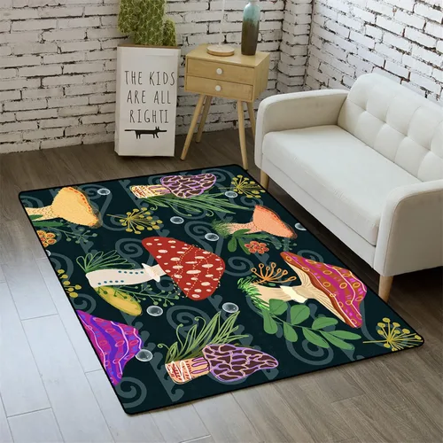 Miniatura 21 de Alfombra de gatos de dibujos animados para niñas, bonita decoración de habitación de niños, alfombra con temática de animales azules, alfombra ultra