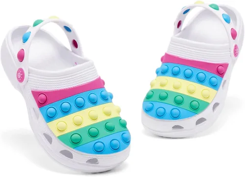 Miniatura 6 de Engtoy Zuecos para niños y niñas, zapatos de jardín sin cordones, sandalias divertidas y ligeras para la playa