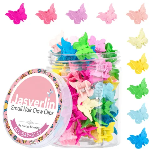 Miniatura 13 de JASVERLIN Pinzas para el cabello de mariposa coloridas, lindas pinzas pequeñas para niñas, Y2K 90s para niños y mujeres, mariposas, accesorios