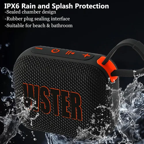 Miniatura 6 de Altavoz Bluetooth portátil, altavoz Bluetooth portátil inalámbrico con radio FM BT5.3 TF tarjeta USB, sonido estéreo TWS emparejamiento, altavoz