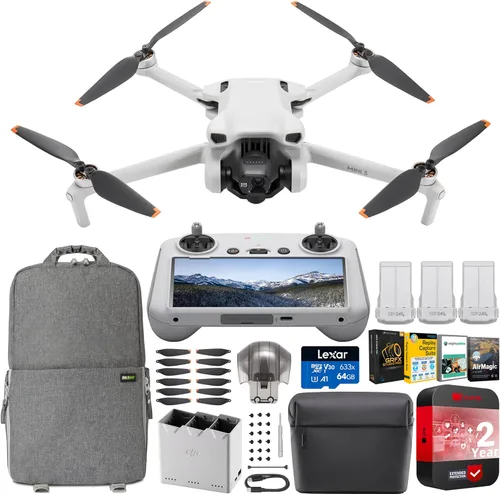 Miniatura 10 de DJI Mini 3 Dron con Cámara Cuadricóptero con Controlador Remoto Inteligente RC (Con Pantalla), Video 4K, Tiempo de Vuelo de 38 Minutos, Disparo