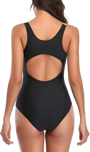 Miniatura 6 de NWZLC Traje de baño deportivo de una pieza con espalda cruzada para mujer