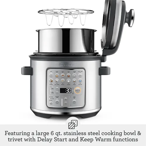 Miniatura 3 de Breville Fast Slow Go Olla de Presión Lenta BPR680BSS, Acero Inoxidable Cepillado