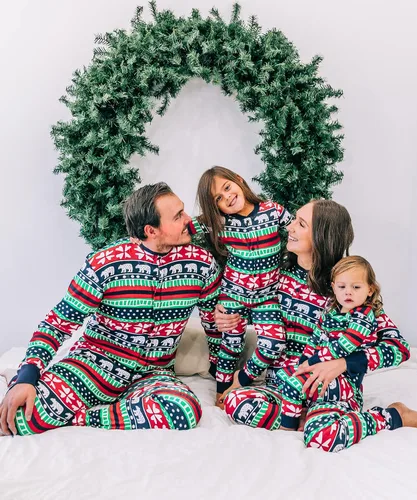 Miniatura 52 de Lazy One - Pijamas navideñas a juego con solapa trasera; para perros, bebés, niños, adolescentes y adultos