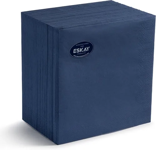 Servilletas de cena azul oscuro, 3 capas, 125 unidades, servilletas de papel desechables de primera calidad para fiestas, bodas, restaurantes, bares