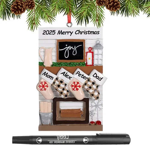 Miniatura 8 de Adornos de Navidad personalizados 2025, familia de 2, 3, 4, 5, 6, gnomo, adorno de Navidad personalizado con nombres, adornos familiares Gnomos