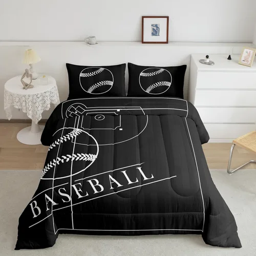 Miniatura 21 de Erosebridal Juego de ropa de cama de baloncesto tamaño individual para niños, juego de edredón deportivo para cancha de baloncesto, edredón marrón