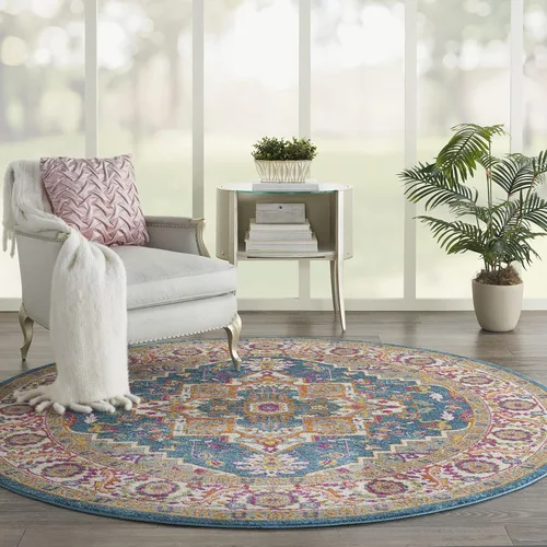 Miniatura 21 de Nourison Passion Bohemian - Alfombra color verde azulado multicolor, de 3 pies con 9 pulgadas x 5 pies con 9 pulgadas, fácil limpieza, no pierde