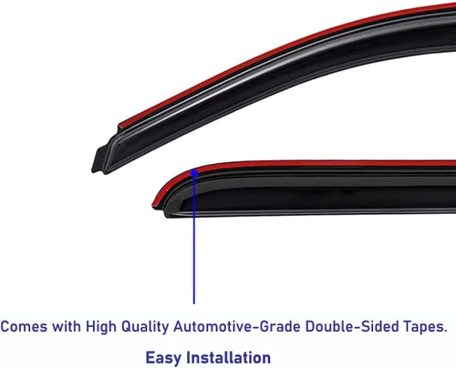 Miniatura 6 de Lightronic Visera de ventana de ventilación automática con clip extra duradero, compatible con Chevrolet Equinox 2010-2017, protección UV, deflector