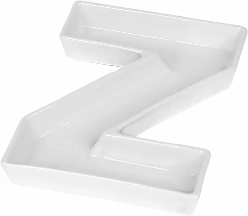 Miniatura 31 de Coffeezone - Plato de cerámica para dulces y nueces, decoración para bodas y fiestas, Blanco