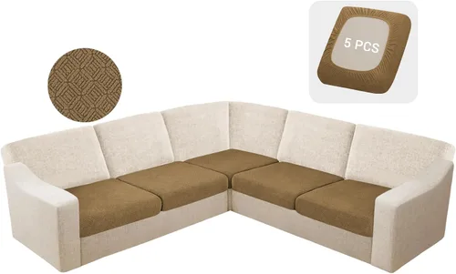 Miniatura 47 de HDCAXKJ - Fundas impermeables para cojín de sofá modular, fundas elásticas para cojín de sofá de esquina, fundas protectoras de muebles de jacquard