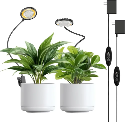 Luces de cultivo para interiores, luces de plantas con clip para cultivo en interiores, lámpara LED de crecimiento de plantas de espectro completo,