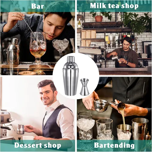 Miniatura 7 de Umigy Juego de coctelera de Martini, mezclador de Martini de acero inoxidable con colador y doble jigger de medición para bar, fiesta, uso doméstico