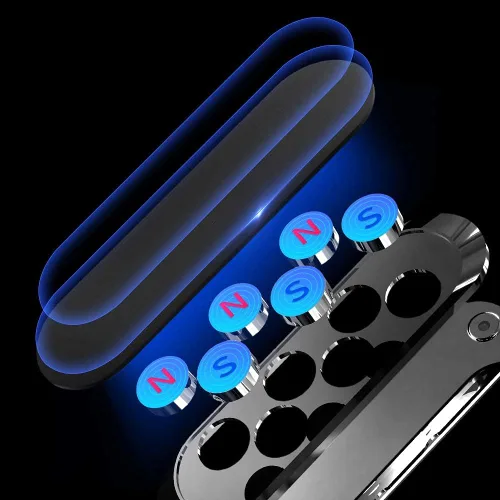Miniatura 6 de Soporte magnético universal para teléfono para automóvil, rotación de 360 grados, ajustable, sin ruido, para salpicadero, compatible con iPhone