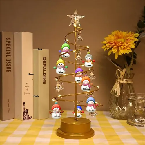 Miniatura 9 de Foto personalizada con luces de árbol de Navidad, foto familiar personalizada, lámpara de Navidad de metal, decoración de lámpara de Navidad