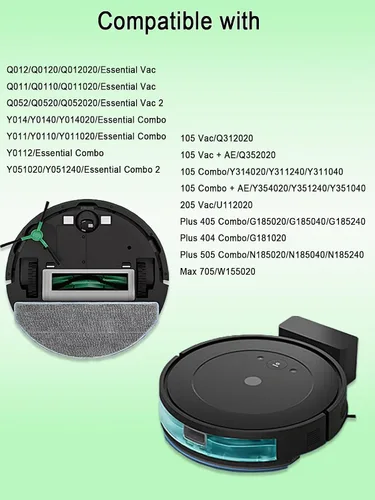 Miniatura 2 de Piezas de repuesto para cepillo de barrido de bordes para iRobot Roomba Essential Series, cepillo lateral para 104, 105, 205, 405, 404, 505, Q0120