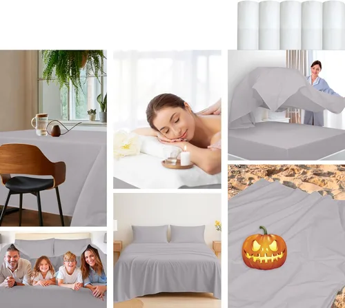 Miniatura 51 de Royale Linens Sábana encimera de tamaño individual XL 100% Algodón Orgánico – Super suave – Sábanas superiores de percal – Sábana encimera