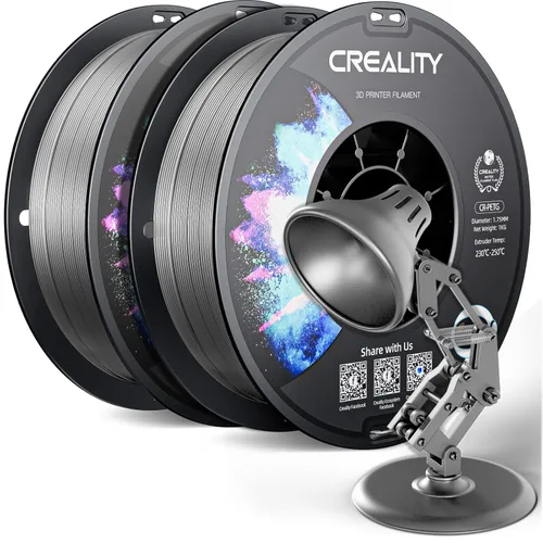 Miniatura 14 de Filamento PETG oficial para impresora 3D Creality de 0.069 in, 2.2 lbs, alta precisión, fuerte dureza, inodoro, mejor flujo, impresión 3D resistente