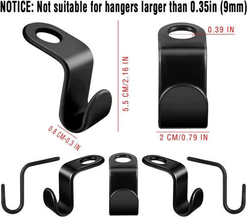 Miniatura 4 de 150 ganchos de conector para colgar ropa, clips extensores de percha, ganchos en cascada para colgar ganchos de conexión en cascada de alta