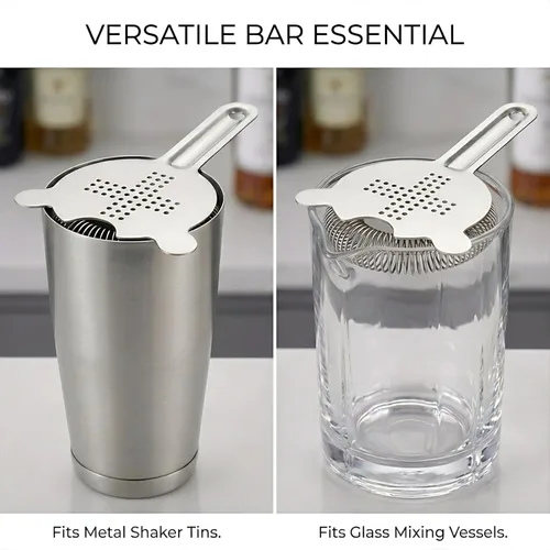 Miniatura 2 de Hawthorne - Colador de cóctel profesional de acero inoxidable 304 de grado alimenticio con resorte de alta densidad, colador ergonómico para bebidas