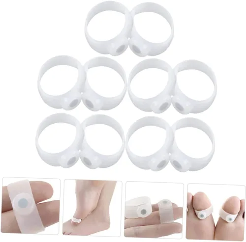 Miniatura 6 de 5 pares de anillos de dedo del pie cubiertas magnéticas de banda elástica cubierta de dedo del pie herramienta magnética Jansio anillo para dedos