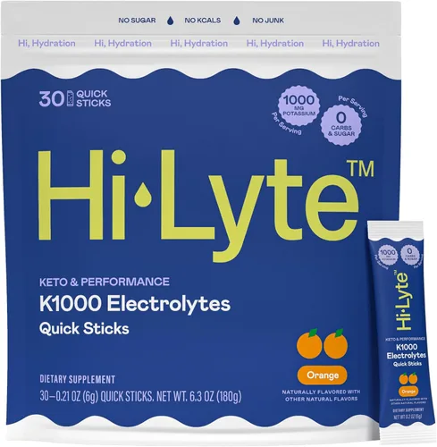 Miniatura 13 de Hi-Lyte K1000 - Mezcla de electrolitos en polvo, naranja Keto y rendimiento, 50 porciones