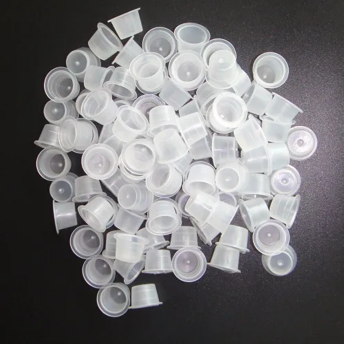 Miniatura 6 de Tapas de tinta, 1000 unidades, desechables para tatuaje, tamaño mediano, 0.512 in, suministros de tatuaje para tinta de tatuaje