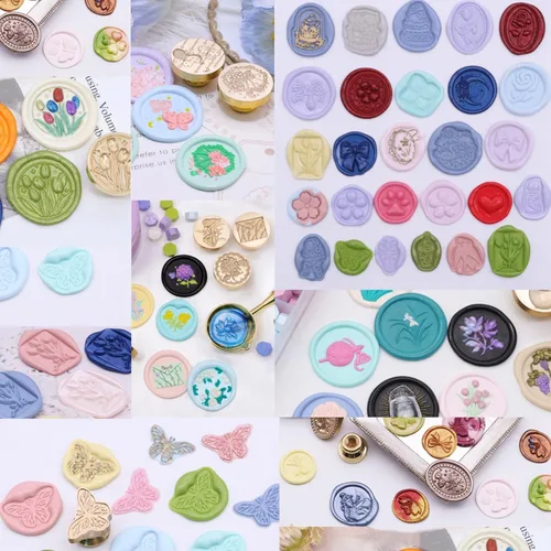 Miniatura 3 de 300 cuentas de sellado de cera, cuentas de cera de sellado, cuentas de sellado de cera octágono para sello de cera, tarjetas, invitaciones de boda