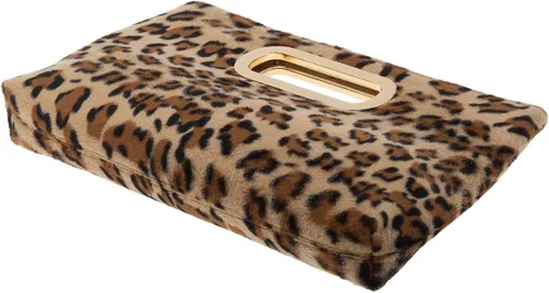 Miniatura 4 de Bolso de mano con asa superior de piel sintética y estampado de leopardo