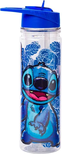 Miniatura 23 de Silver Buffalo Disney Lilo y Stitch Saludos desde Hawái con Scrump, Vaso de doble pared con forma de piña, 473 ml (16 oz)