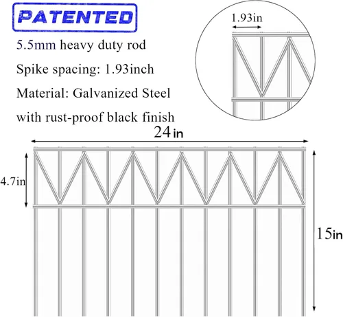 Miniatura 2 de Paquete de 5 vallas de barrera para animales de 24 pulgadas de largo x 15 pulgadas de alto, producto patentado para valla subterránea sin