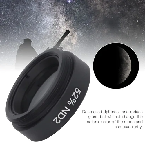 Miniatura 3 de Filtro de densidad neutra del telescopio, lacre del filtro del ND del telescopio para el ocular del telescopio astronómico (52%ND2)