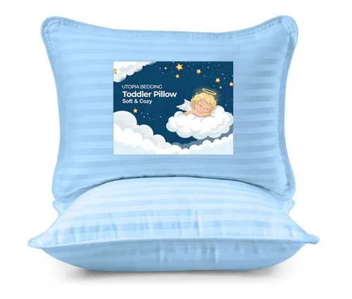 Miniatura 11 de Utopia Bedding Almohada para niños pequeños (Lavanda, paquete de 2), almohadas de 13x18 para dormir, funda de mezcla de algodón suave