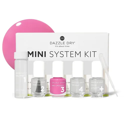 Miniatura 13 de Dazzle Dry Mini Kit Sistema de 4 Pasos - Carnival Coral, un coral brillante y contundente de cobertura completa. Crema de cobertura completa.