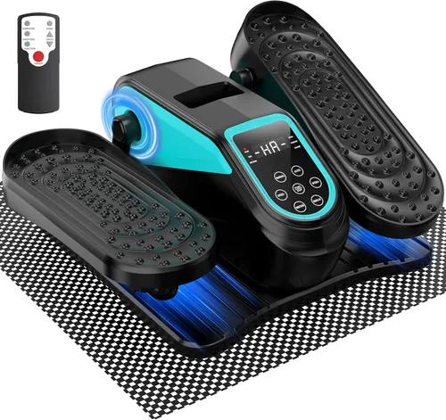 Miniatura 11 de VIVURN® 023 Mini ejercitador elíptico eléctrico de piernas para personas mayores, 12 velocidades, monitor remoto RF, tapete antideslizante