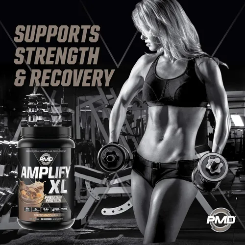 Miniatura 4 de PMD Sports Amplify XL Premium Suplemento de proteína de suero Hydro Greens Blend - Matriz de proteína de glutamina y suero con superalimento
