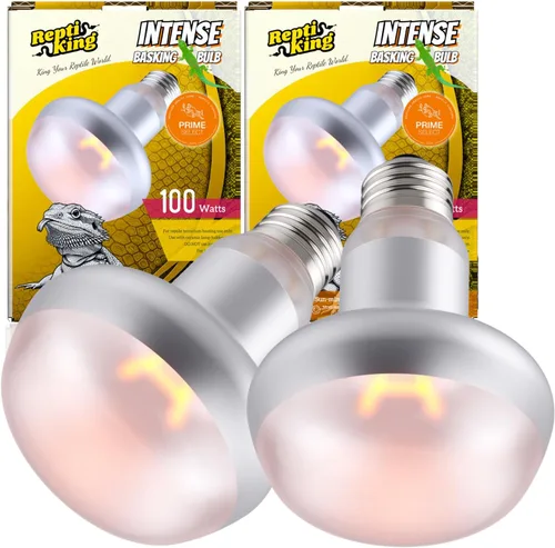 Miniatura 7 de Bombilla roja para reptiles, paquete de 2 focos infrarrojos mejorados de 100 W, luz de calefacción nocturna de reptiles, bombilla de calor rojo