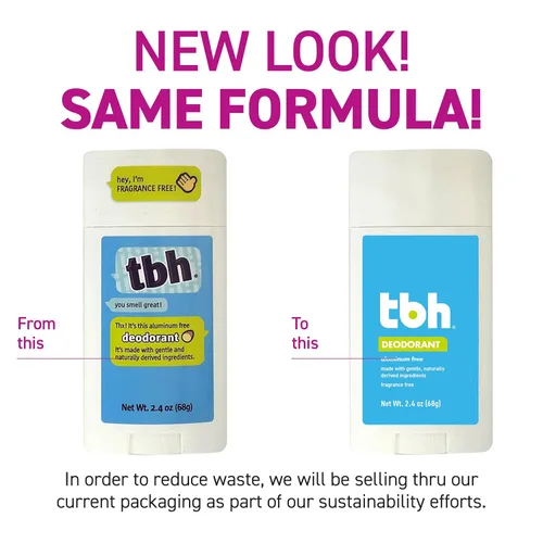 Miniatura 2 de TBH Desodorante para niños, sin aluminio, sin fragancia, desodorante natural para niños y preadolescentes, con carbón, aceite de coco y polvo