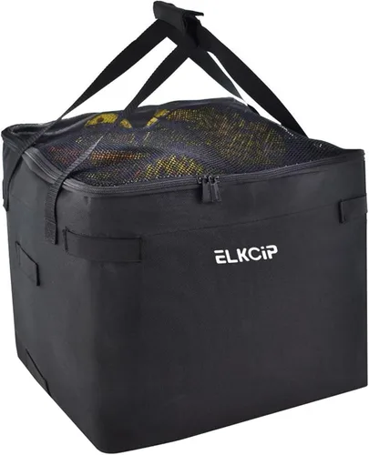 Bolsa para pelotas de tenis, bolsa de almacenamiento de repuesto con bolsillos laterales, bolsa ligera para carrito de enseñanza para pickleball,
