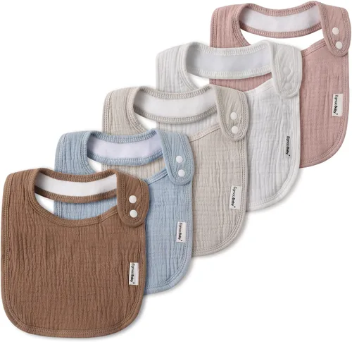Miniatura 12 de Baberos de muselina para bebés niños y niñas, babero de muselina orgánica para bebé para babeo y dentición, baberos suaves de bandana para babeo