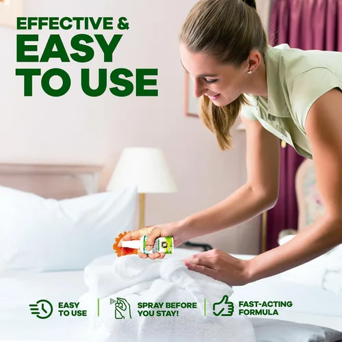 Miniatura 2 de Eco Defense - Spray contra chinches de tamaño de viaje - Aprobado por TSA 85 ml – Artículos esenciales de viaje para hotel, crucero, vacaciones