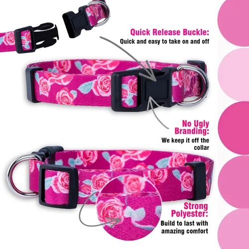Miniatura 4 de Native Pup Collar de flores para perro, ajustable, pequeño, mediano y grande, linda chica para verano, primavera, bonito accesorio esencial