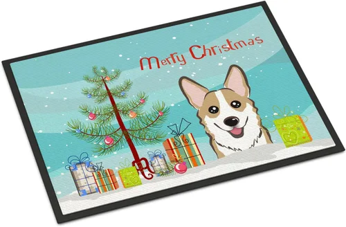 Miniatura 32 de Caroline's Treasures BB1616MAT - Tapete para puerta delantera de árbol de Navidad y sabueso afgano de 18 x 27 pulgadas, para interiores