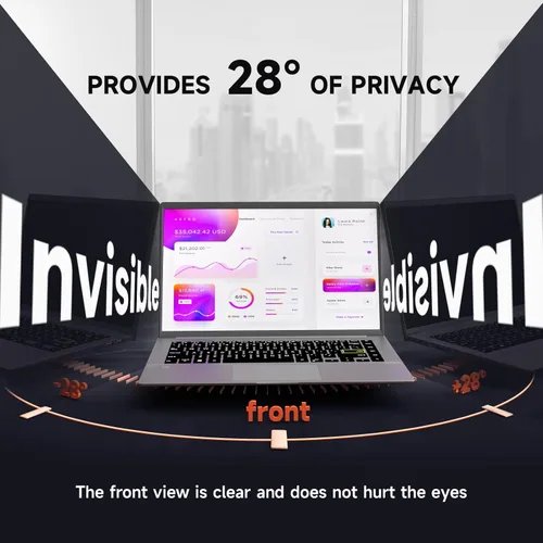 Miniatura 3 de Mamol Pantalla de privacidad para laptop de 16 pulgadas - Compatible con Lenovo, Hp, Dell, Acer, Asus, Thinkpad, Envy, Xps - Aspecto 16:10, Anti Luz